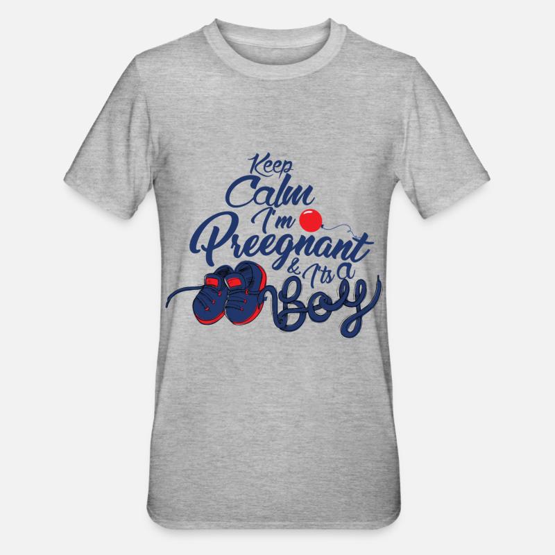 idée de cadeau naissance bébé enfant né naissance - T-shirt polycoton Unisexe - gris chiné