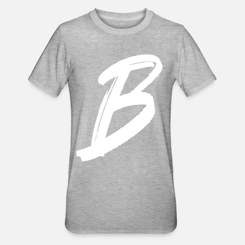 B - T-shirt polycoton Unisexe - gris chiné