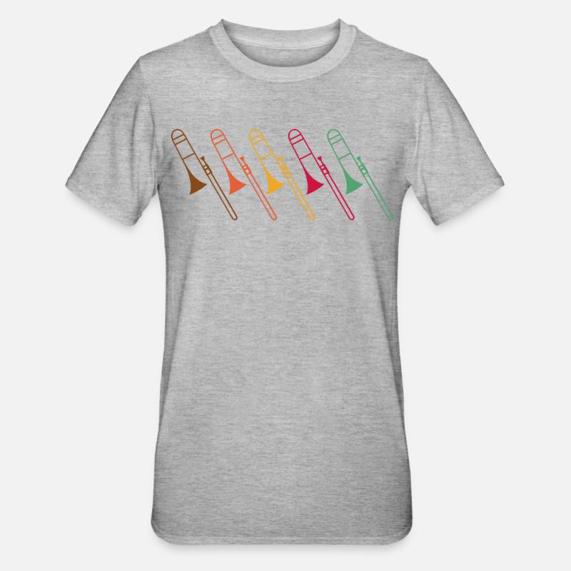trombone - T-shirt polycoton Unisexe - gris chiné