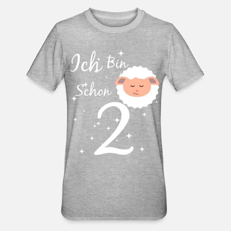 2 Jahre - Unisex Polycotton T-Shirt - Grau meliert