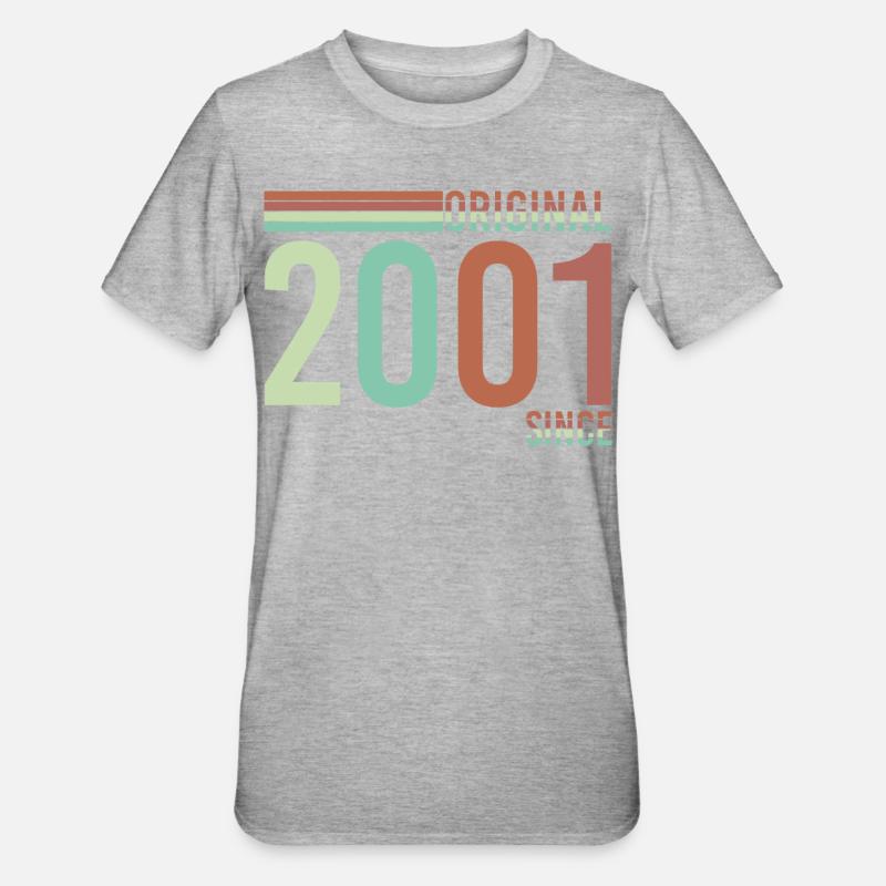 2001 - T-shirt polycoton Unisexe - gris chiné
