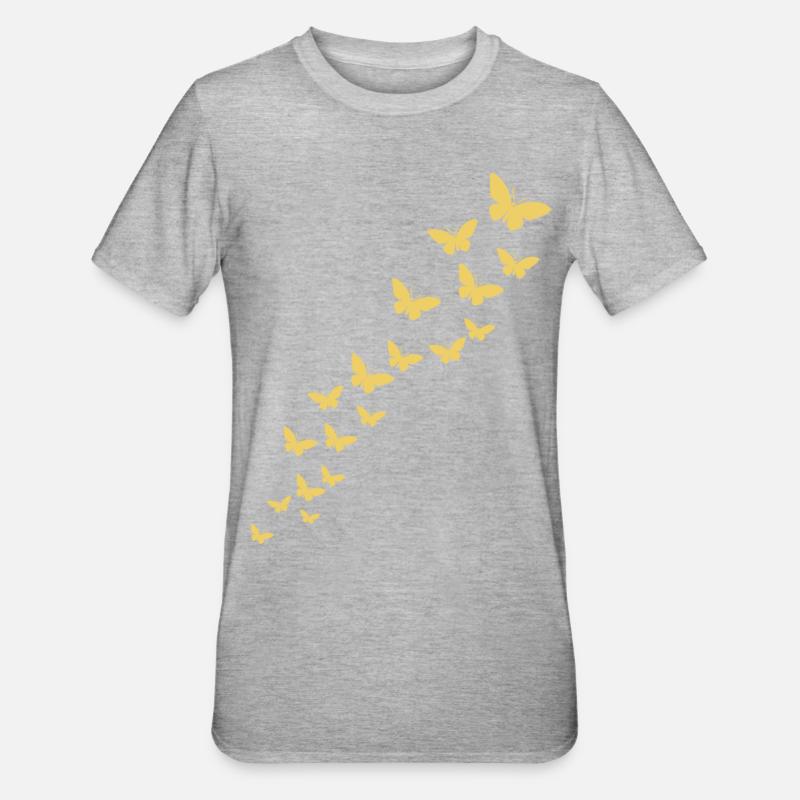 Papillon papillon - T-shirt polycoton Unisexe - gris chiné