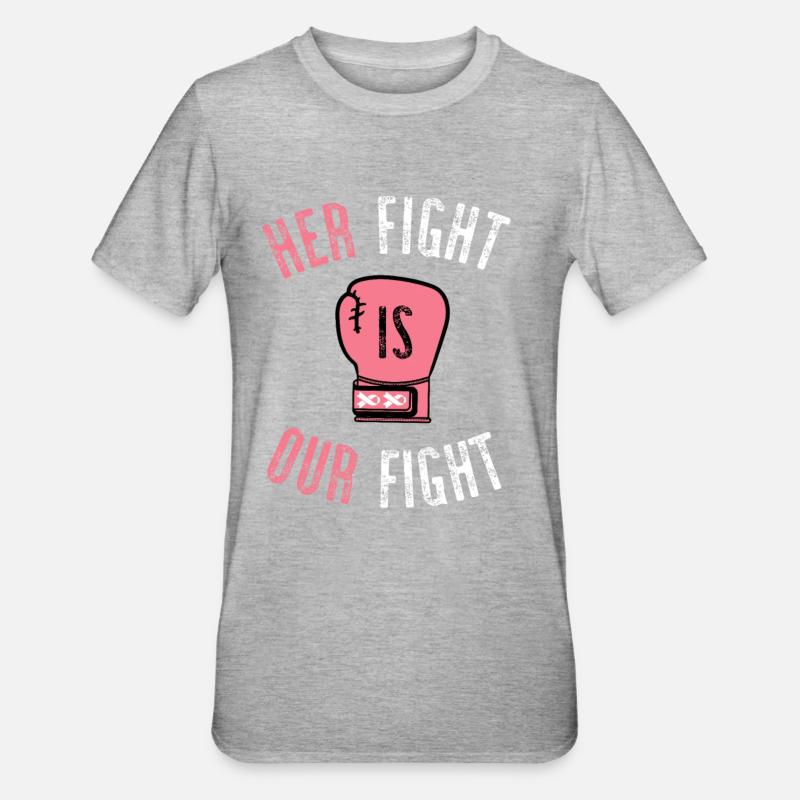Son combat est notre combat - T-shirt polycoton Unisexe - gris chiné