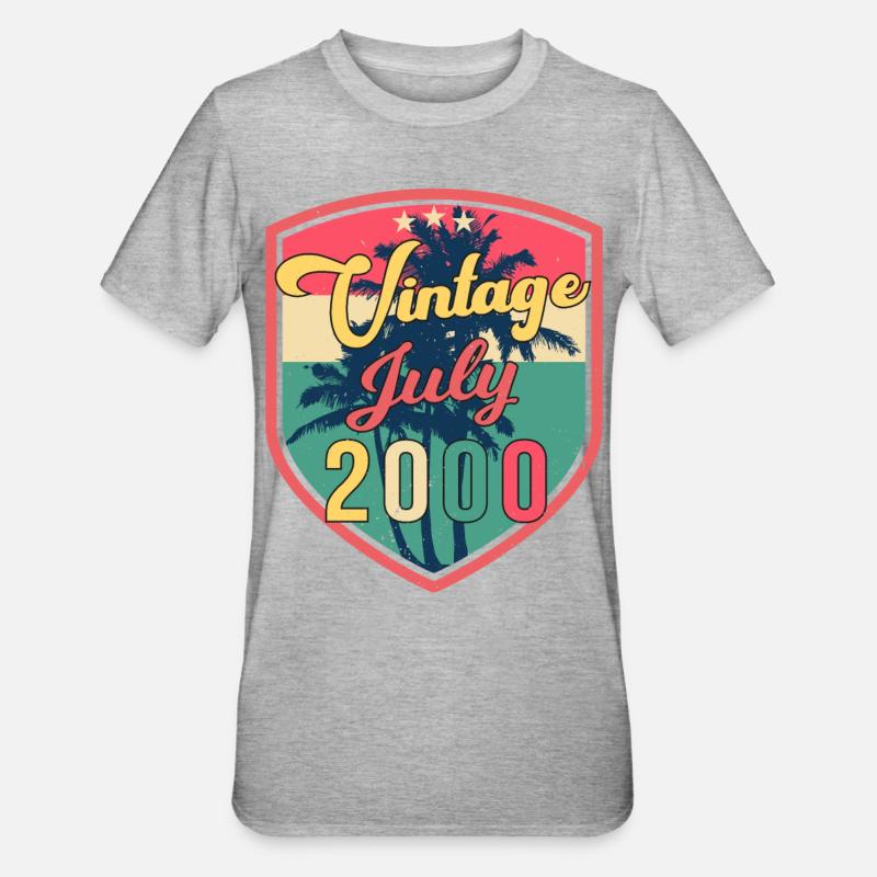 Original July 2000 - Unisex Polycotton T-Shirt - heather grey