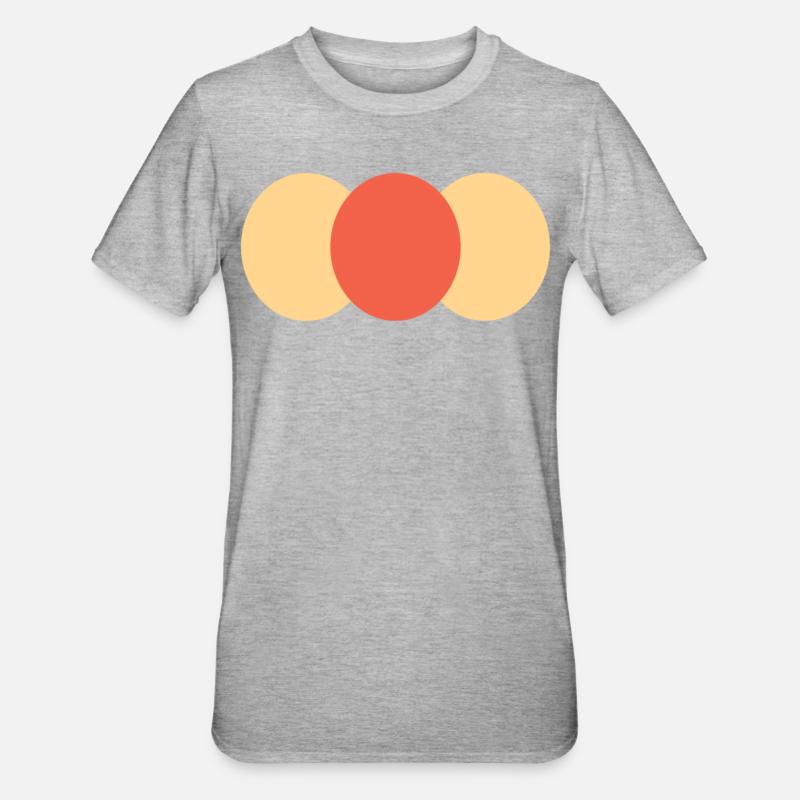 Three circles - Unisex Polycotton T-Shirt - heather grey