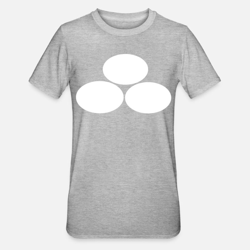 Trois ovales blancs - T-shirt polycoton Unisexe - gris chiné