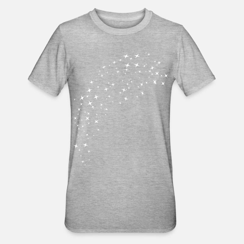 White starry sky - Unisex Polycotton T-Shirt - heather grey
