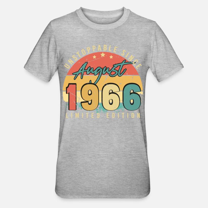 Imparable août 1966 - T-shirt polycoton Unisexe - gris chiné