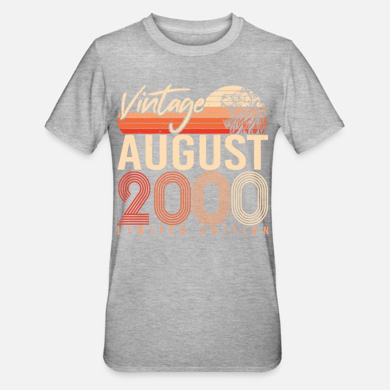 Legend August 2000 - Unisex Polycotton T-Shirt - heather grey