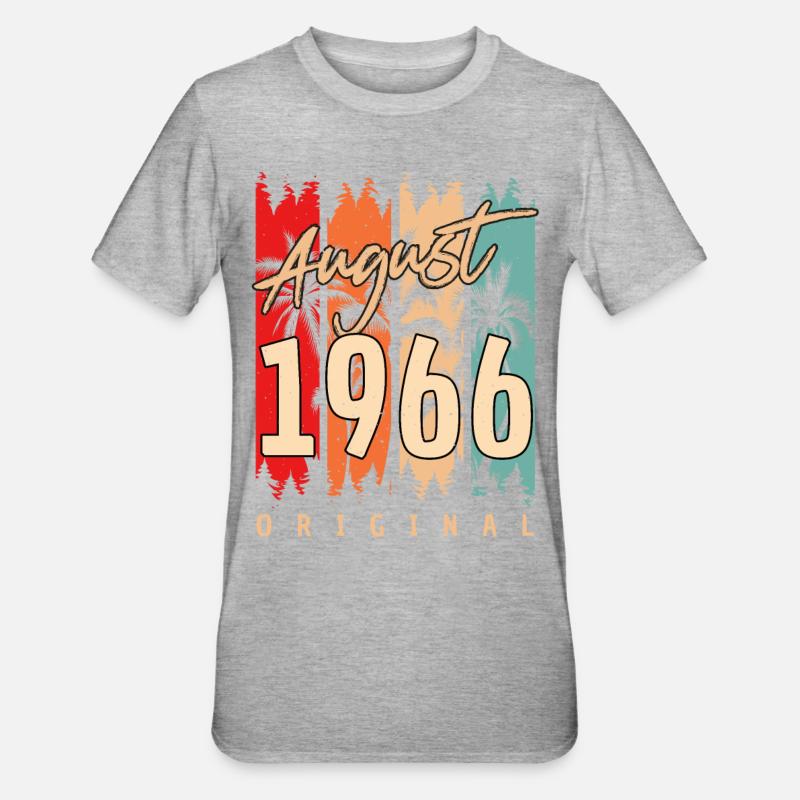 Août 1966 Original - T-shirt polycoton Unisexe - gris chiné