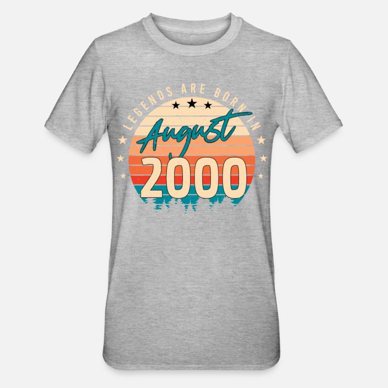 Légendaire août 2000 - T-shirt polycoton Unisexe - gris chiné