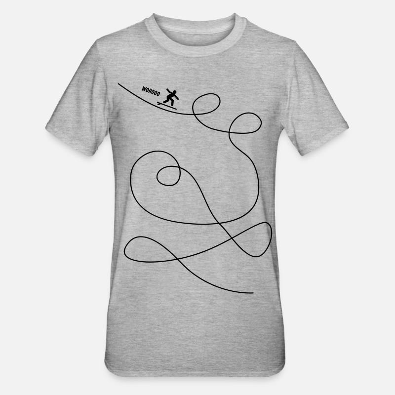 Surfer makes loops - Unisex Polycotton T-Shirt - heather grey
