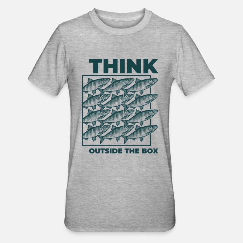 Sortir des sentiers battus - Hareng - Équipe - Solution - T-shirt polycoton Unisexe - gris chiné