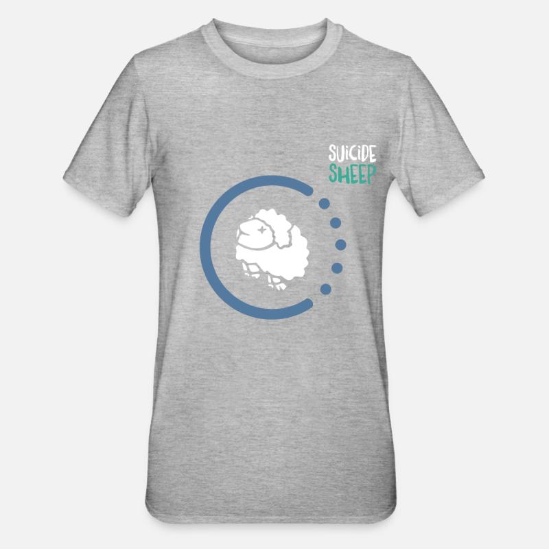 Mr Suicide Sheep - Unisex Polycotton T-Shirt - heather grey