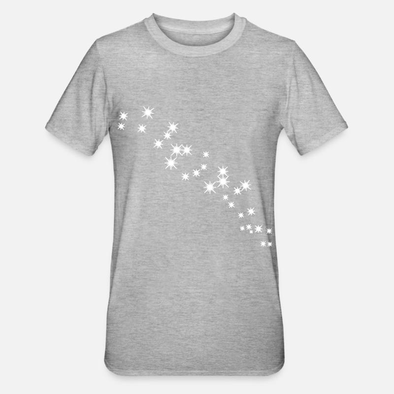 Sternschnuppe - Unisex Polycotton T-Shirt - Grau meliert