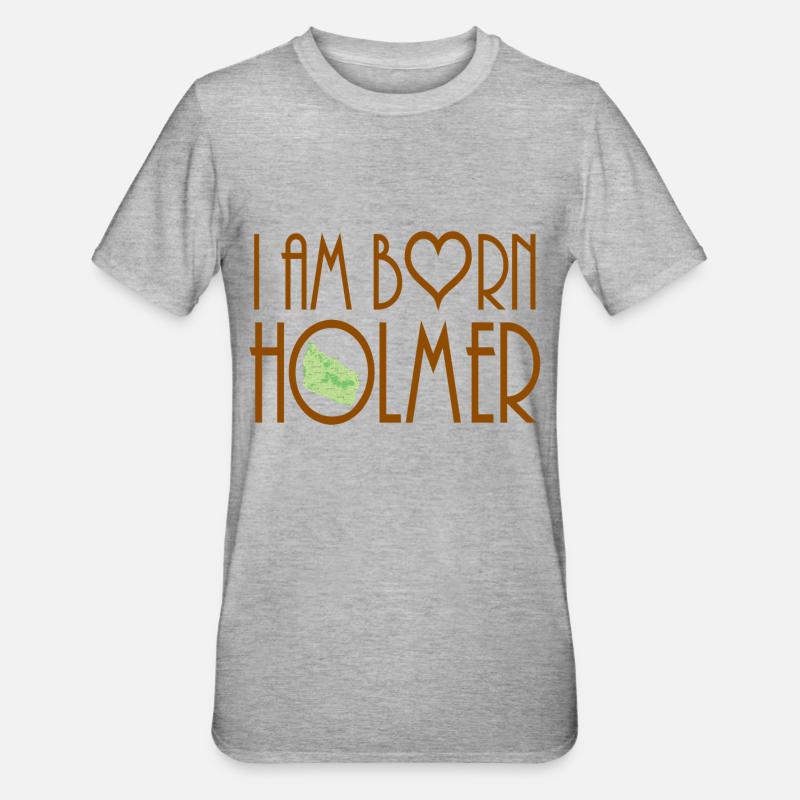 ich bin bornholmer - Unisex Polycotton T-Shirt - Grau meliert
