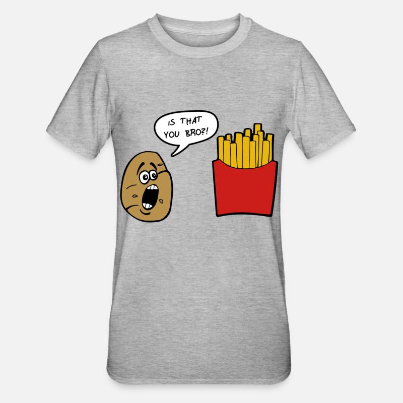 Est-ce que vous Bro? - T-shirt polycoton Unisexe - gris chiné