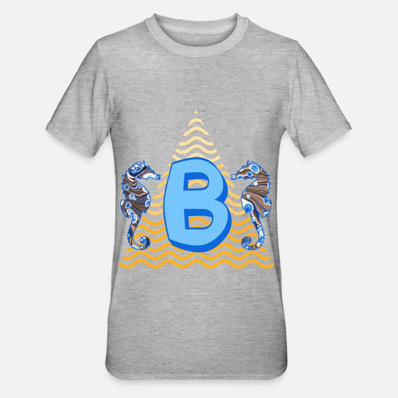 hippocampe e 262 b - T-shirt polycoton Unisexe - gris chiné