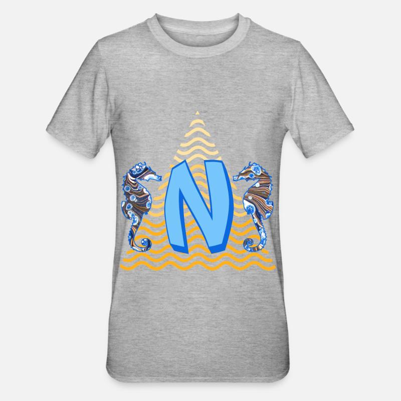 Seahorse E 262 N - T-shirt polycoton Unisexe - gris chiné