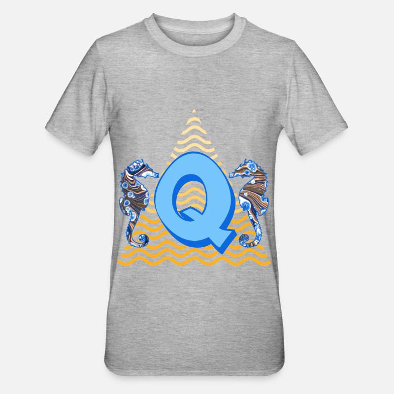 Seahorse E 262 Q - T-shirt polycoton Unisexe - gris chiné