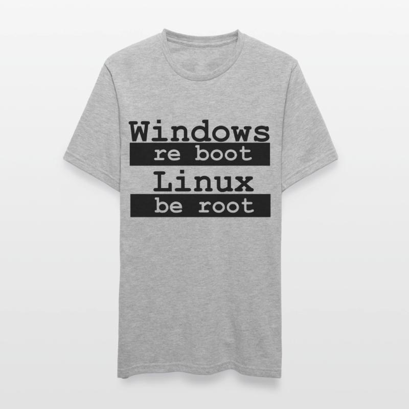 Windows re boot - Linux be root Unisex Polycotton T-Shirt