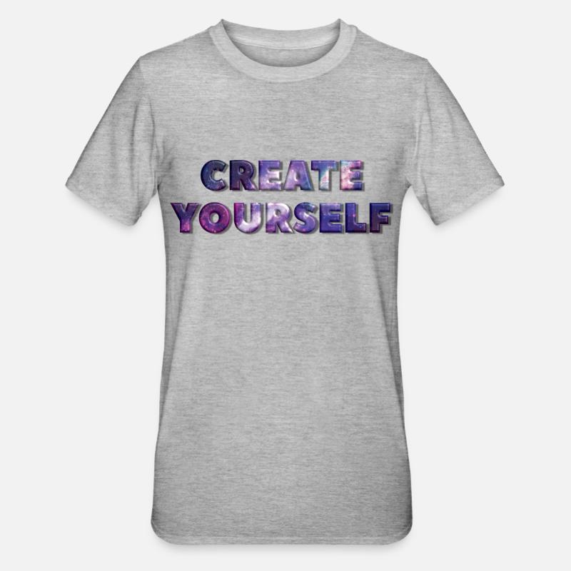 CREATE UNIVERS VOUS - T-shirt polycoton Unisexe - gris chiné