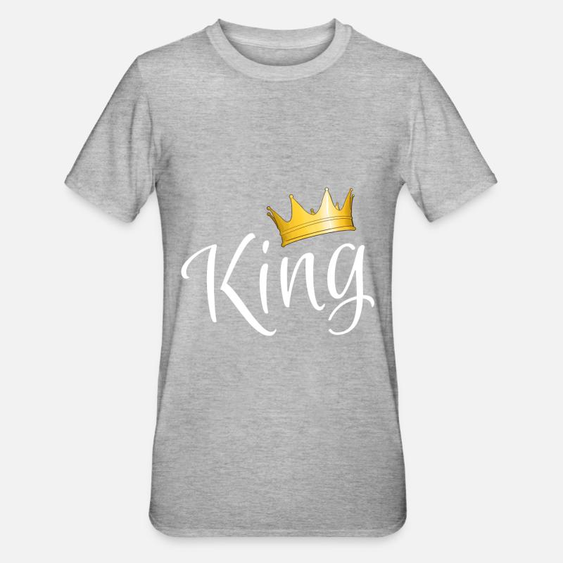 Roi - roi - T-shirt polycoton Unisexe - gris chiné