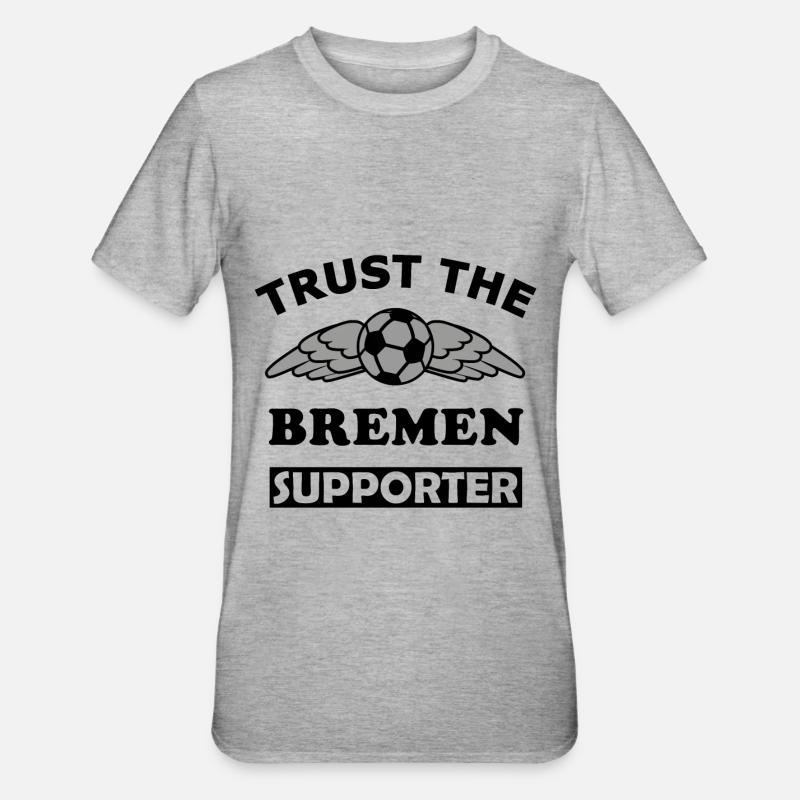 Le supporter de Brême - T-shirt polycoton Unisexe - gris chiné
