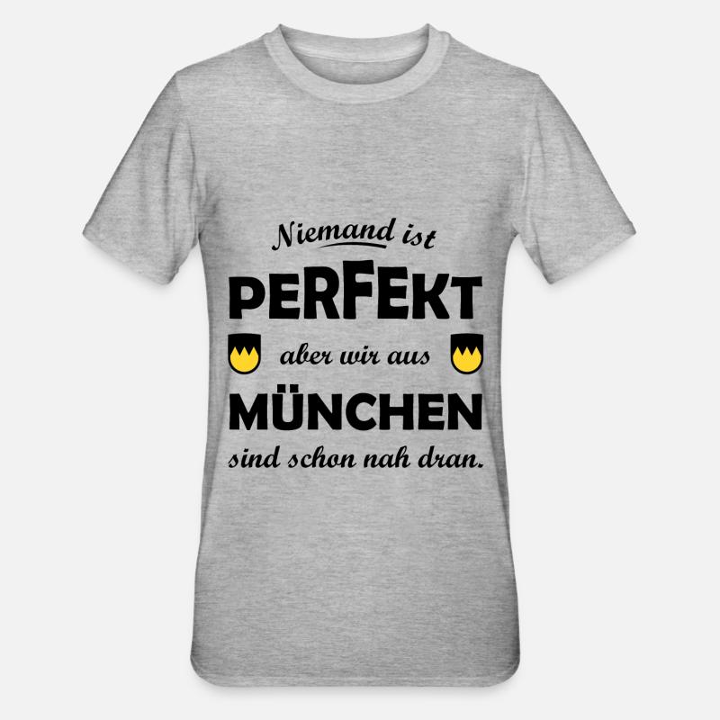 Parfait de Munich - T-shirt polycoton Unisexe - gris chiné
