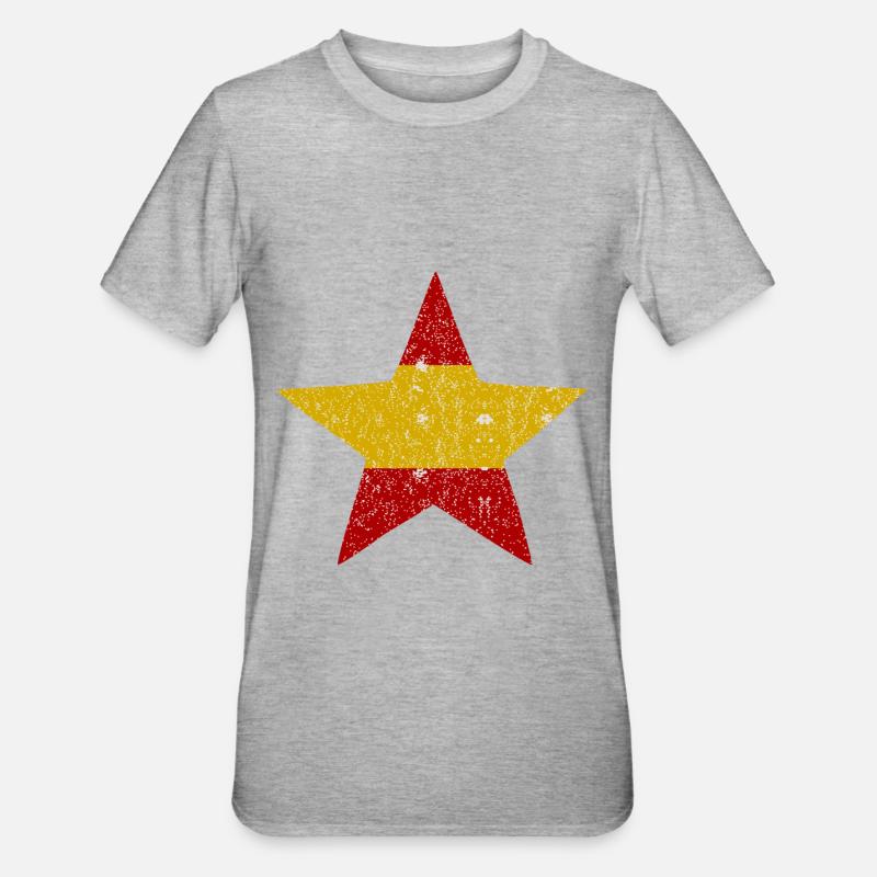 Die spanischen Sterne - Unisex Polycotton T-Shirt - Grau meliert