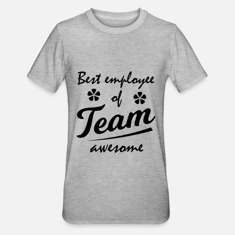 Der beste Mitarbeiter - Unisex Polycotton T-Shirt - Grau meliert