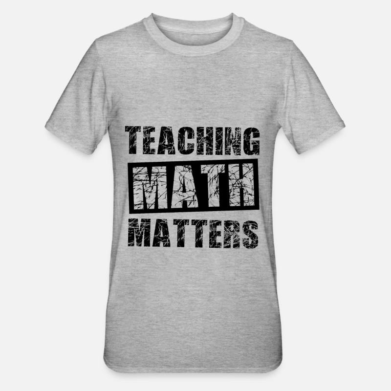 Mathelehrer - Unisex Polycotton T-Shirt - Grau meliert