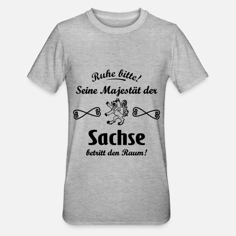 Le roi de Saxe - T-shirt polycoton Unisexe - gris chiné