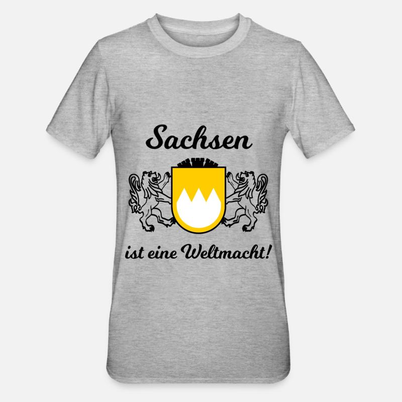 Les supporters de Saxe - T-shirt polycoton Unisexe - gris chiné