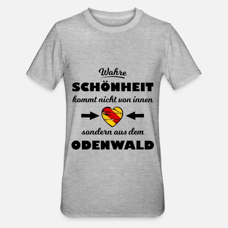 La beauté de l’Odenwald - T-shirt polycoton Unisexe - gris chiné