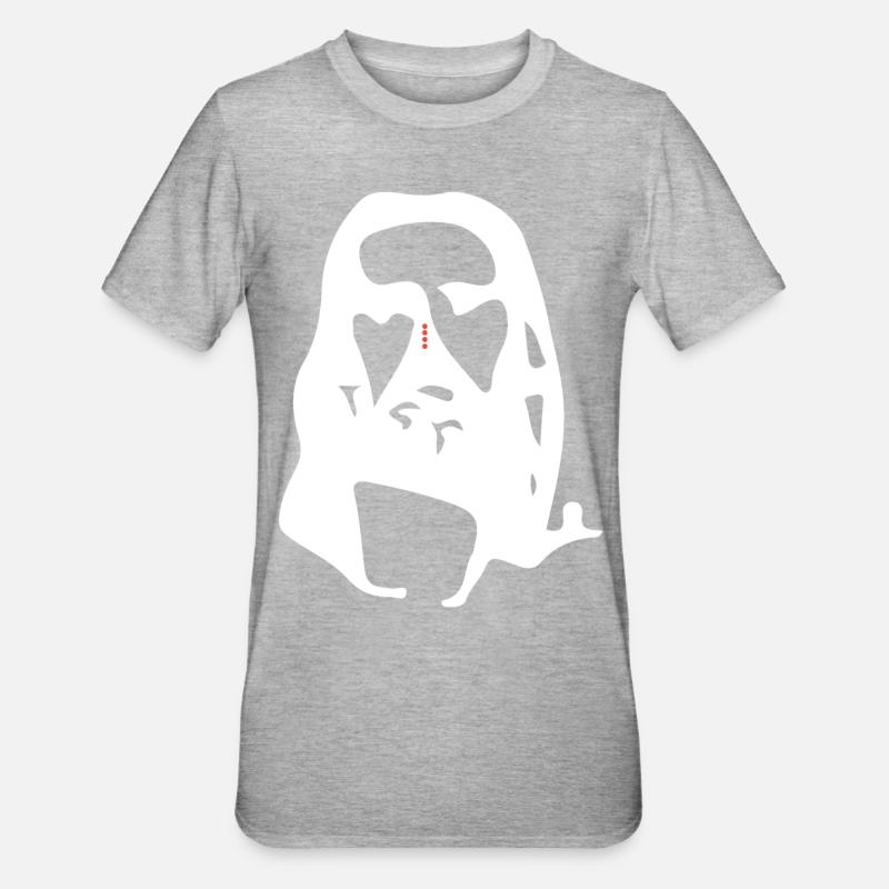 jesus optical illusion - Unisex Polycotton T-Shirt - heather grey