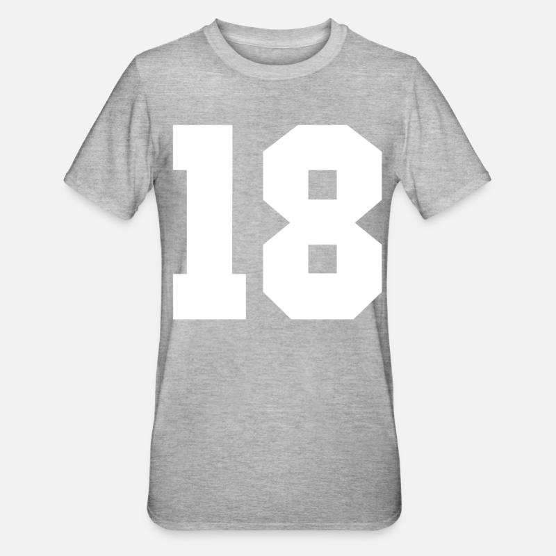 18 - Unisex Polycotton T-Shirt - heather grey