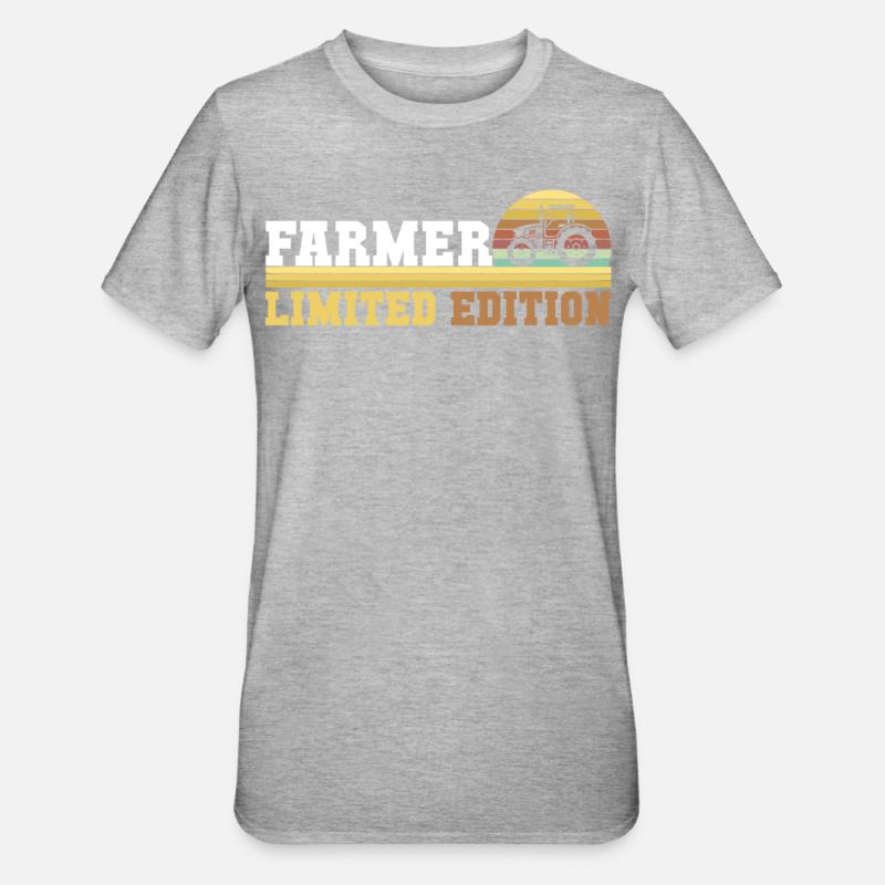 Traktor Traktorfahrer - Unisex Polycotton T-Shirt - Grau meliert
