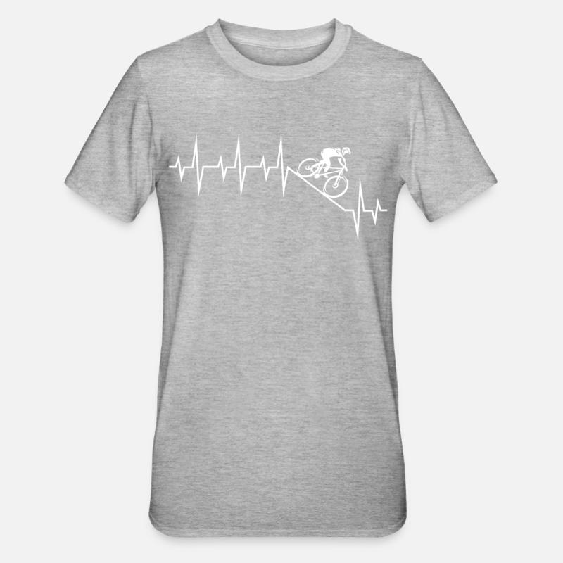VTT de descente - T-shirt polycoton Unisexe - gris chiné