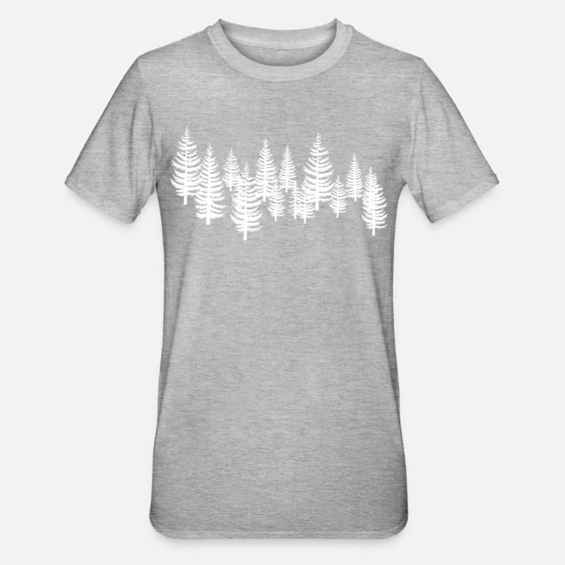 White Tree Trees - Unisex Polycotton T-Shirt - heather grey
