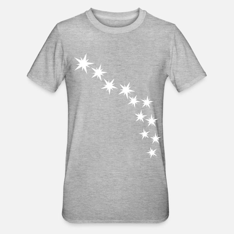 Sterne - Unisex Polycotton T-Shirt - Grau meliert