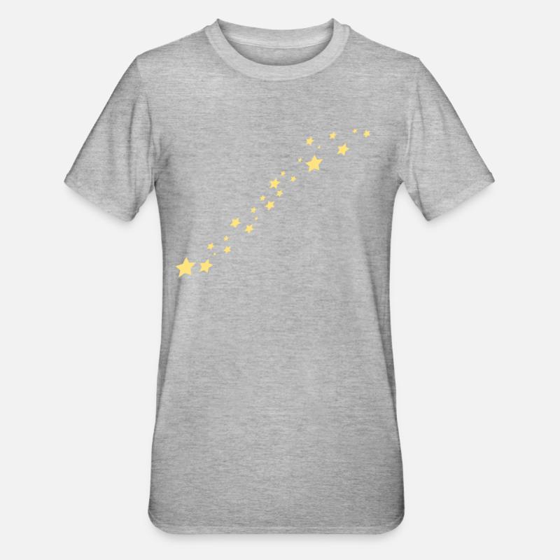 Sternschnuppe - Unisex Polycotton T-Shirt - Grau meliert