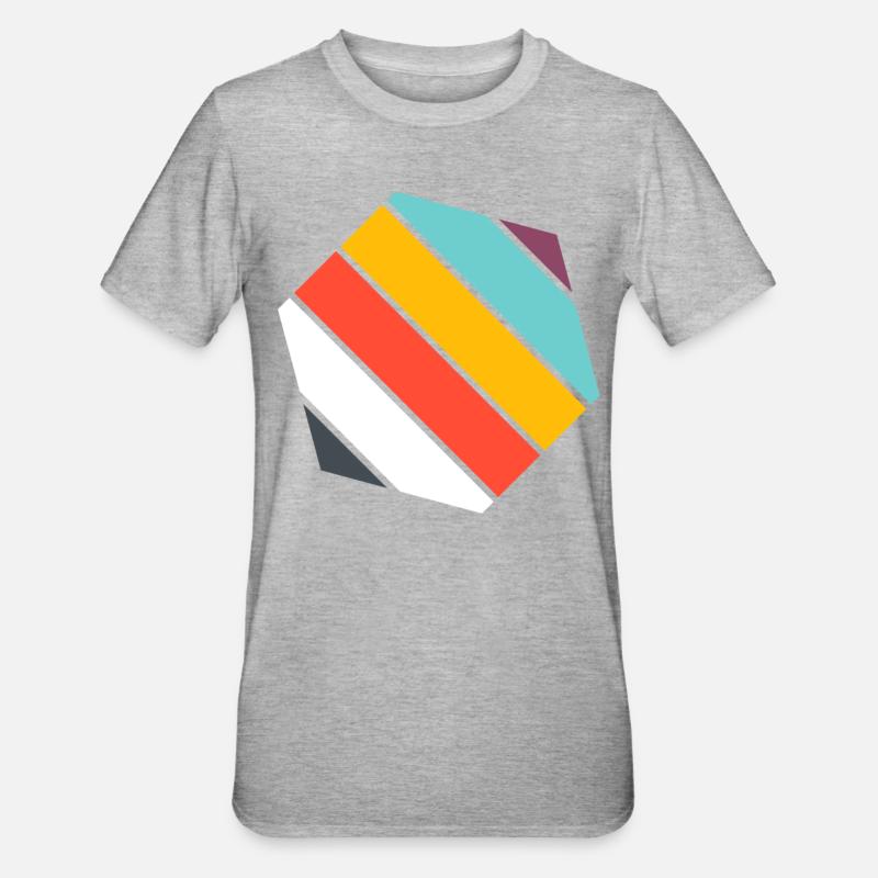 Hexagone - T-shirt polycoton Unisexe - gris chiné