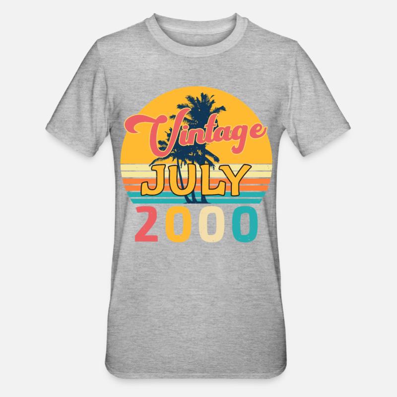 Année de construction Juillet 2000 - T-shirt polycoton Unisexe - gris chiné