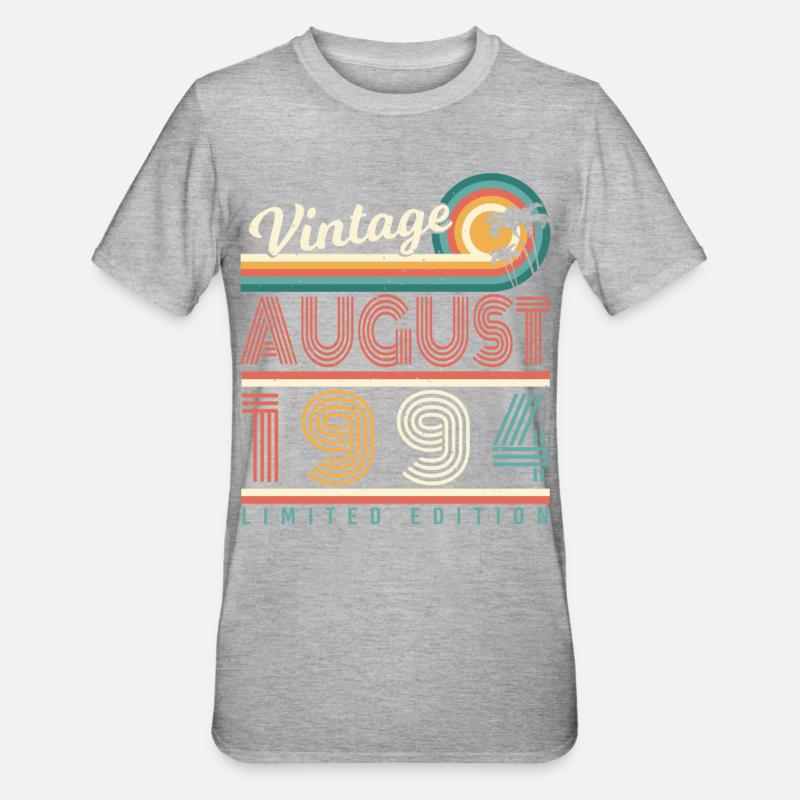 Année de construction 1994 Août - T-shirt polycoton Unisexe - gris chiné