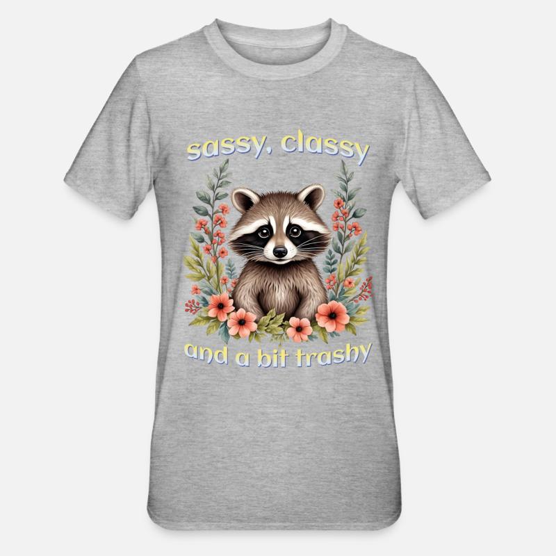 Sassy classy and a bit trashy - Unisex Polycotton T-Shirt - heather grey