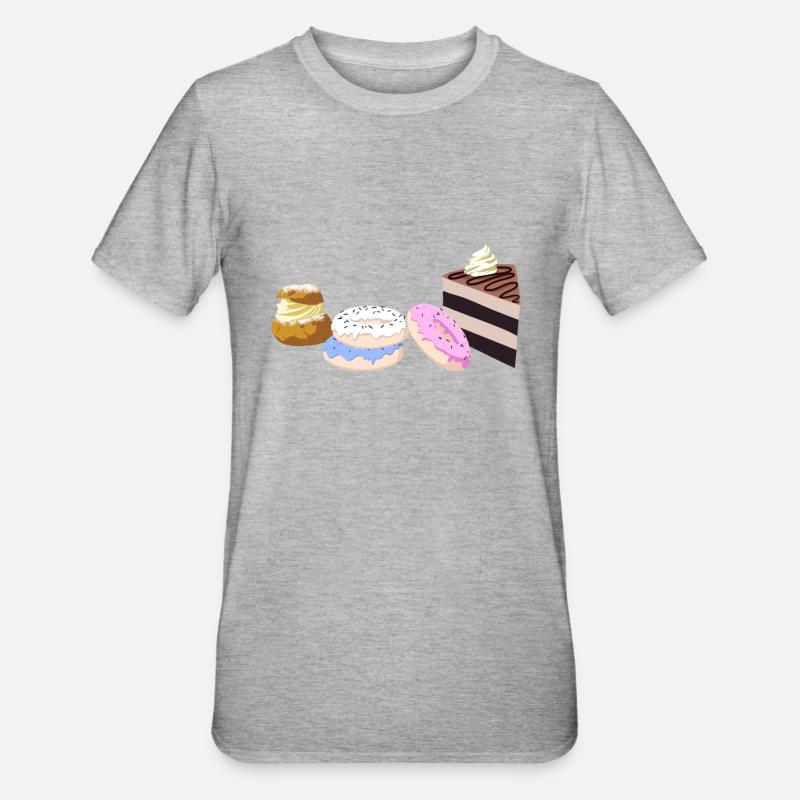 Gâteaux - T-shirt polycoton Unisexe - gris chiné