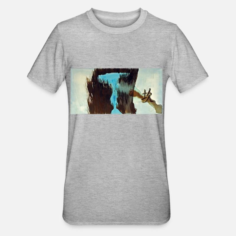 I Ching (Kun - Il Distress) - Maglietta unisex, mix cotone e poliestere - grigio melange