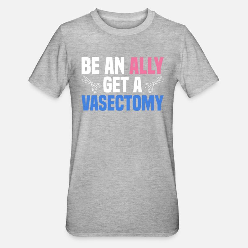 Retrait de l’opération de vasectomie - T-shirt polycoton Unisexe - gris chiné