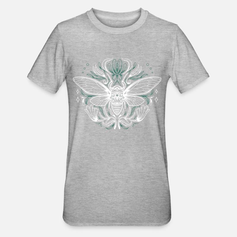 Cicada Cicada Brood Insect - Unisex Polycotton T-Shirt - heather grey